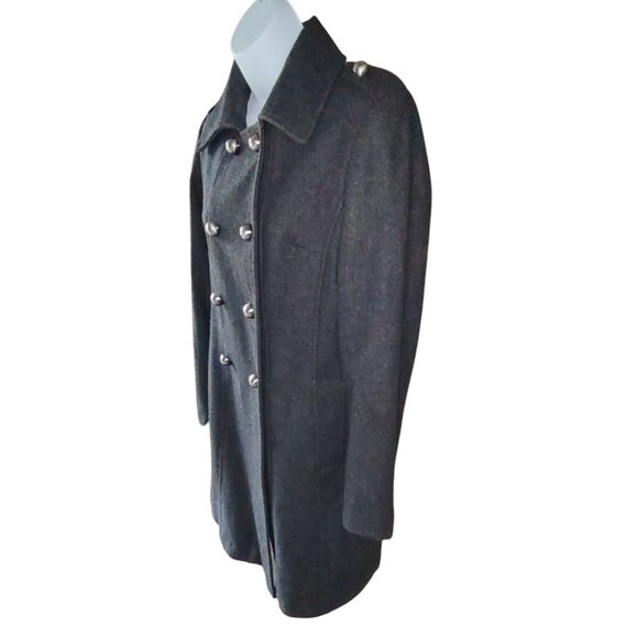 Collection by Gallery Wool Blend Charcoal Coat Size S - Picture 2 of 13